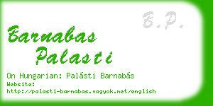 barnabas palasti business card