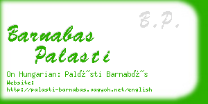 barnabas palasti business card